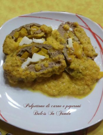 Polpettone di carne e peperoni
