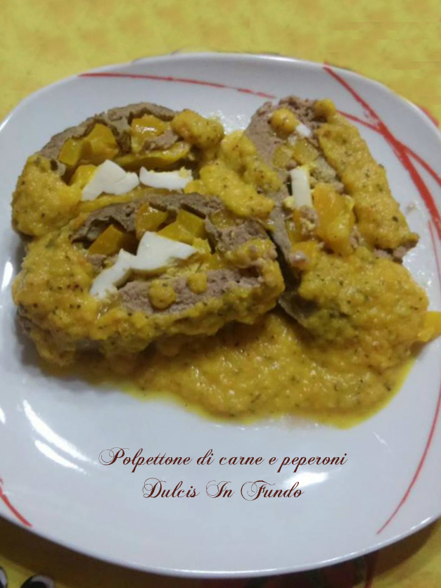 Polpettone di carne e peperoni
