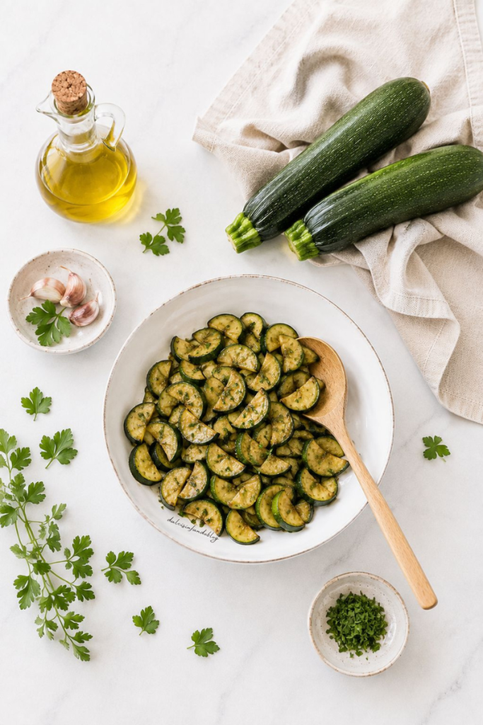 Contorno zucchine trifolate
