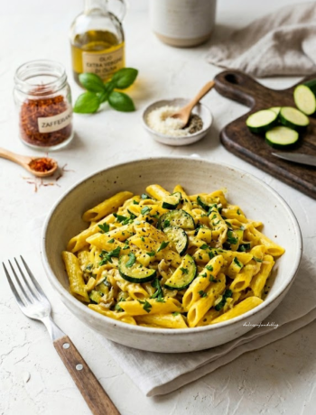 Penne zucchine e zafferano