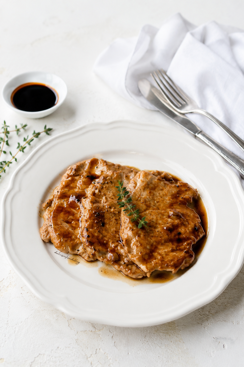 Scaloppine con aceto balsamico