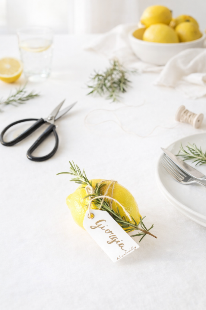 Segnaposto con limone