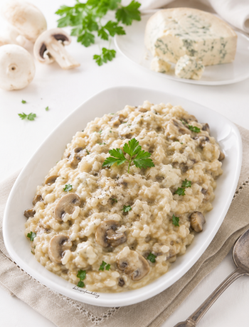 Risotto funghi e gorgonzola