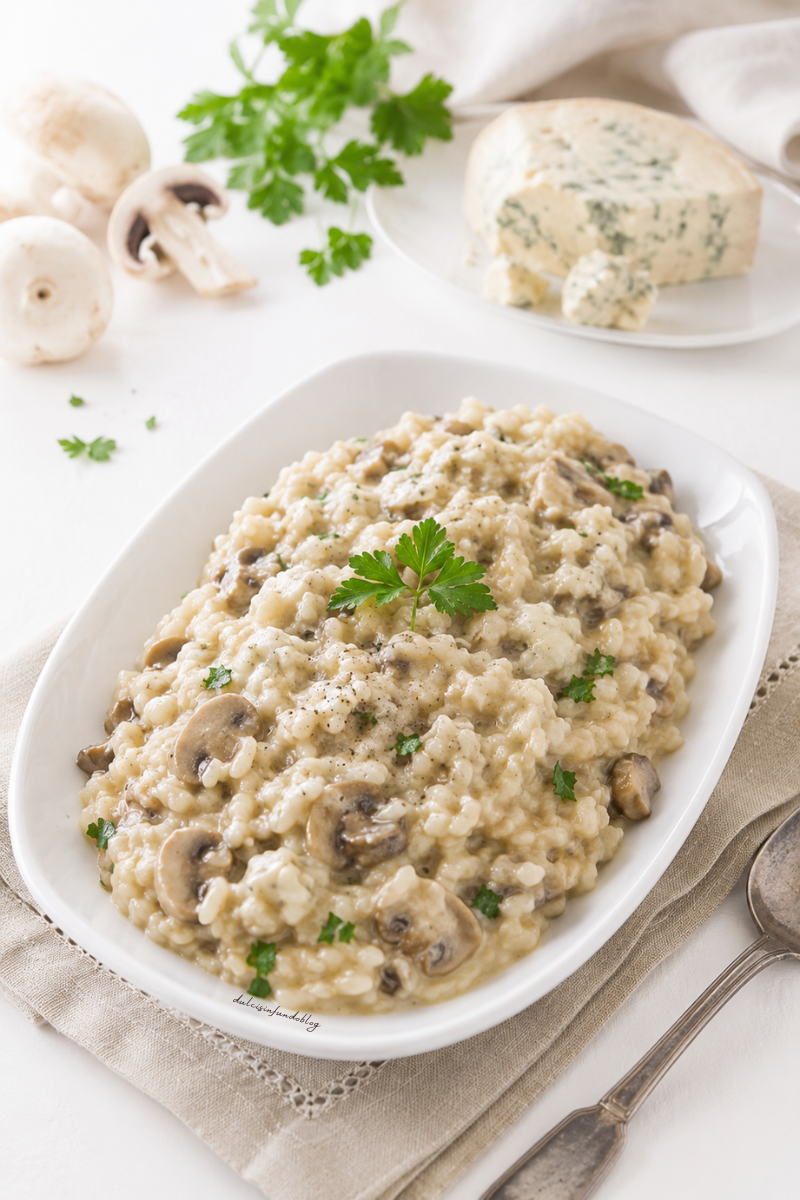 Risotto funghi e gorgonzola