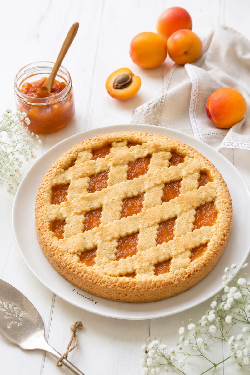 Crostata con marmellata di albicocche