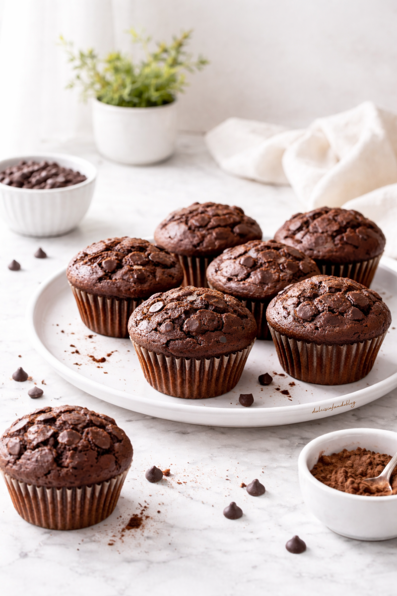 Muffin al cioccolato senza burro