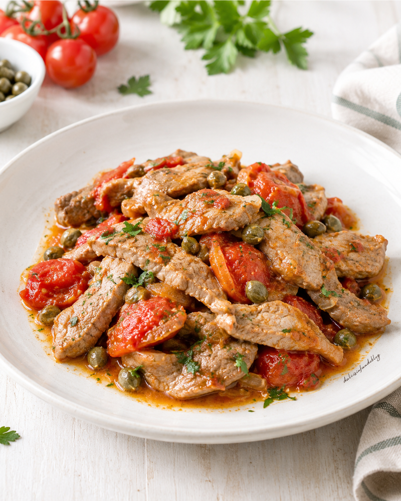 Straccetti di vitello alla pizzaiola