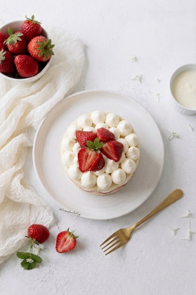 Mini cake alla crema al latte e fragole