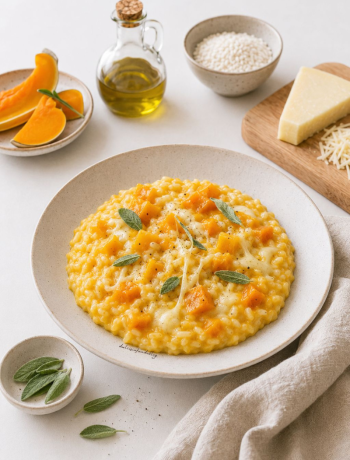 Risotto zucca e provola