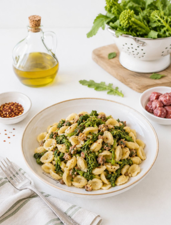 Orecchiette rape e salsiccia