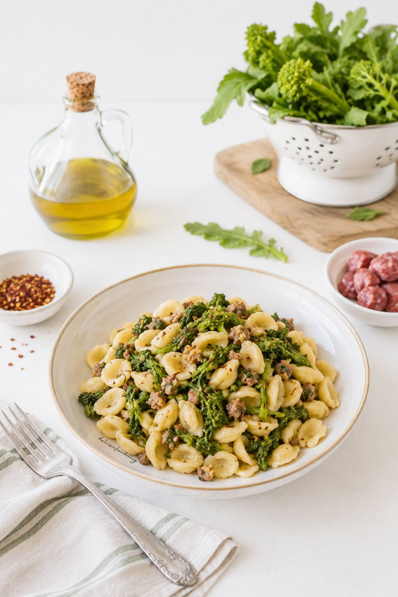 Orecchiette rape e salsiccia