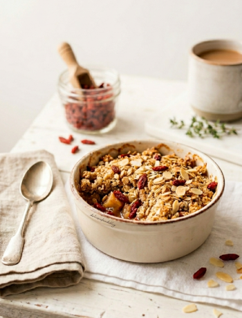 Crumble mele e goji