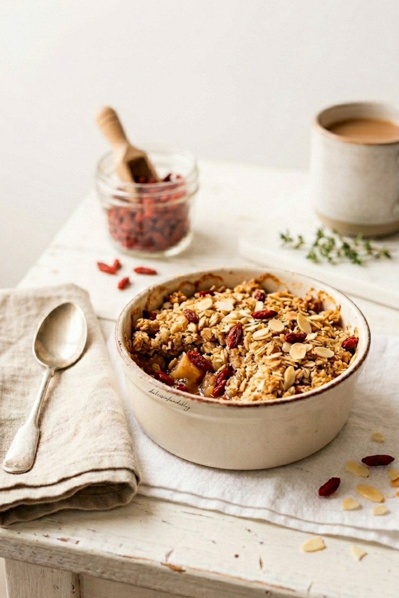 Crumble mele e goji