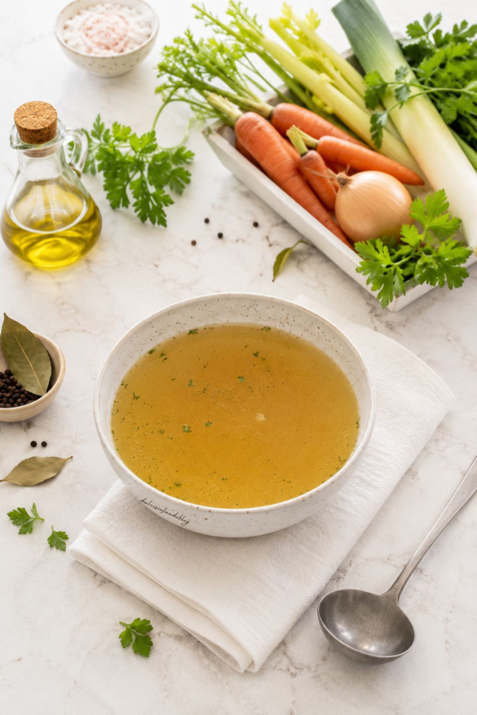 Brodo vegetale fatto in casa