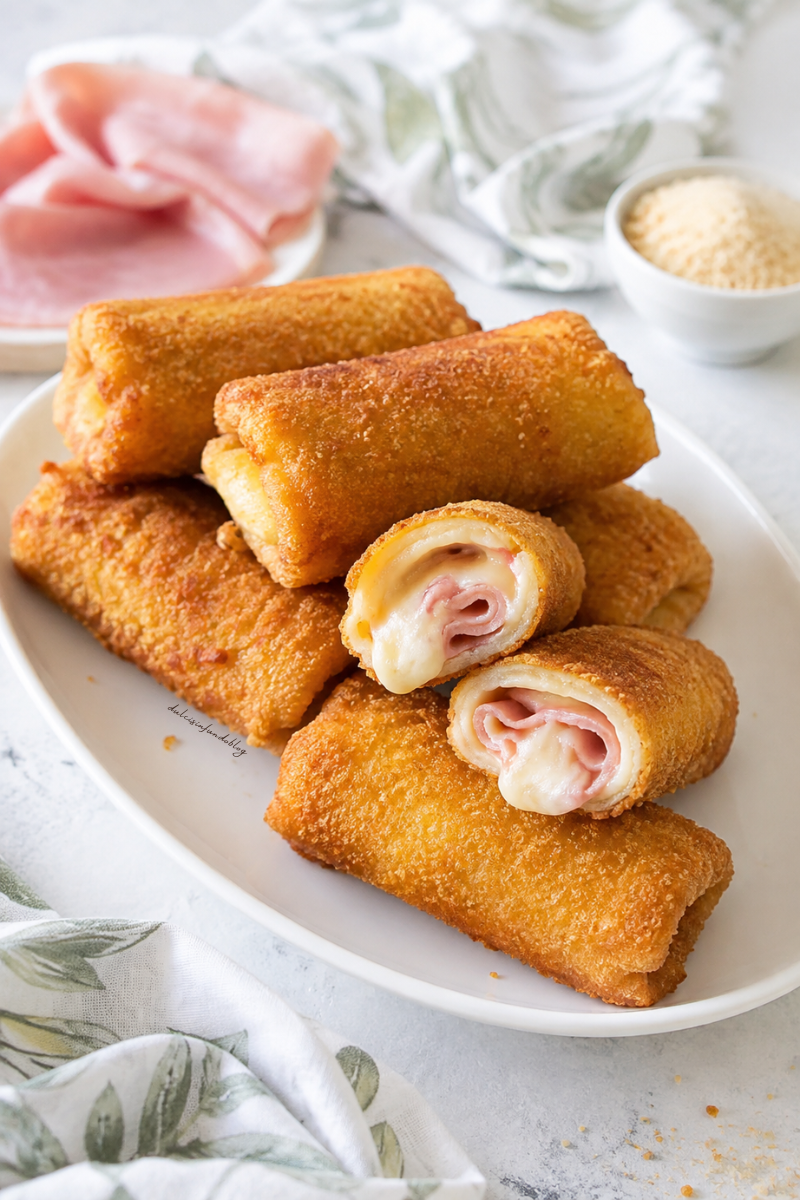 Rotolini sfiziosi prosciutto e formaggio