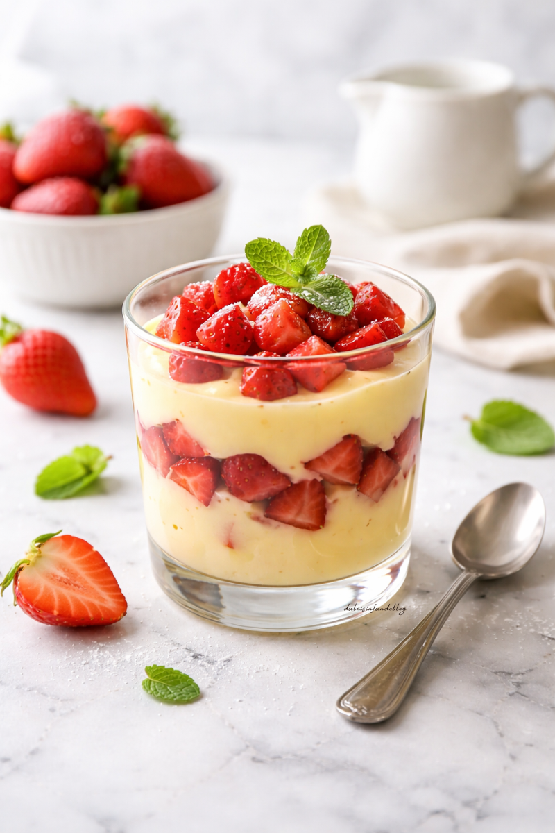 Dessert fragole e chantilly