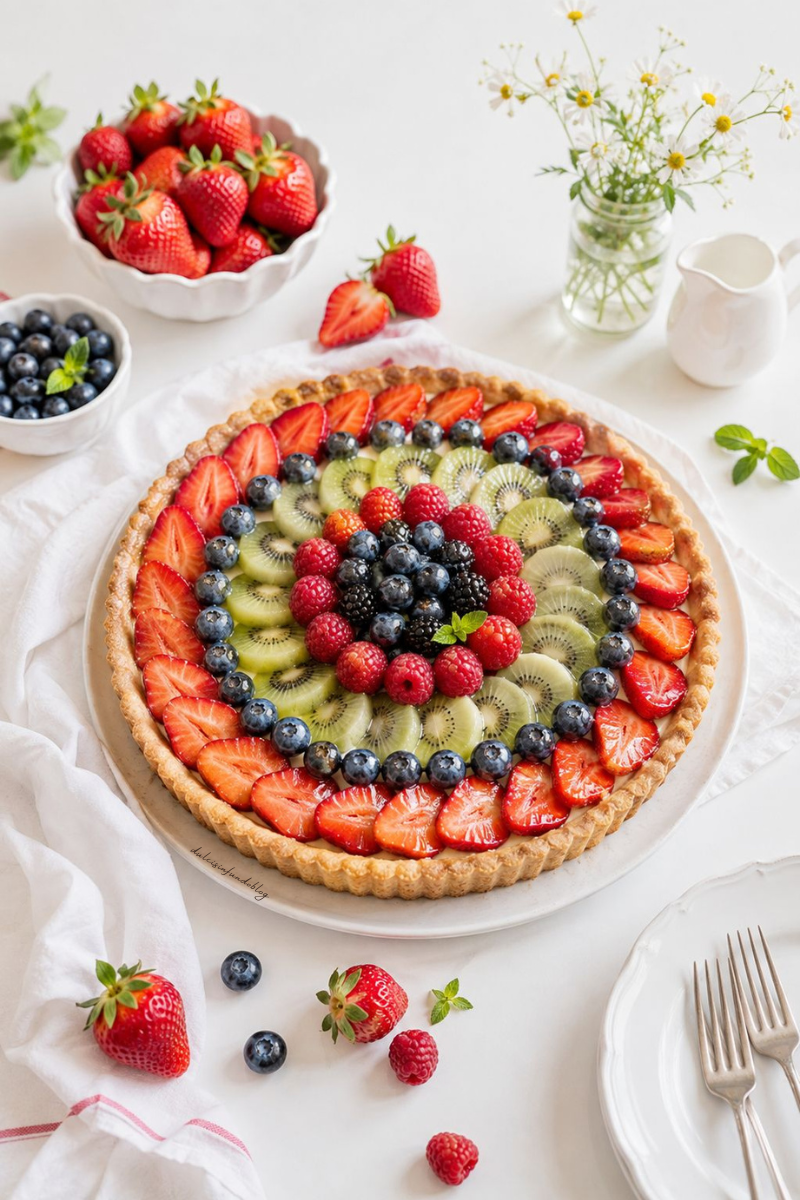 Crostata alla frutta con lemon curd