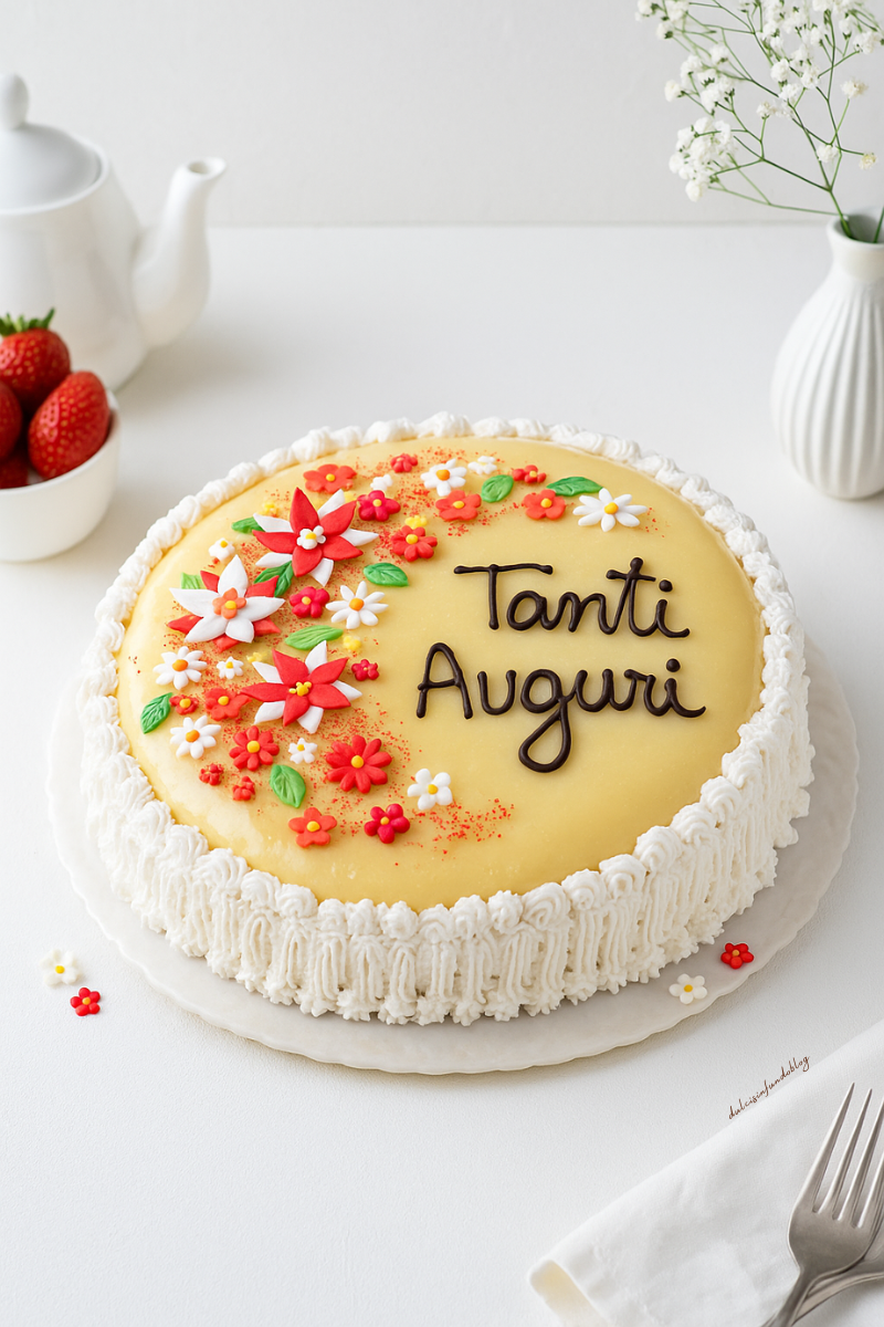 Torta cascata di fiori
