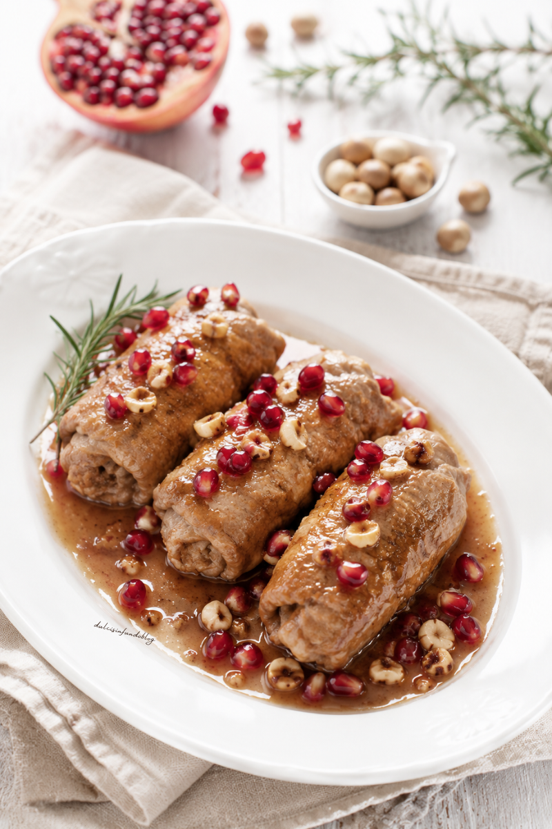Involtini di vitello al melograno