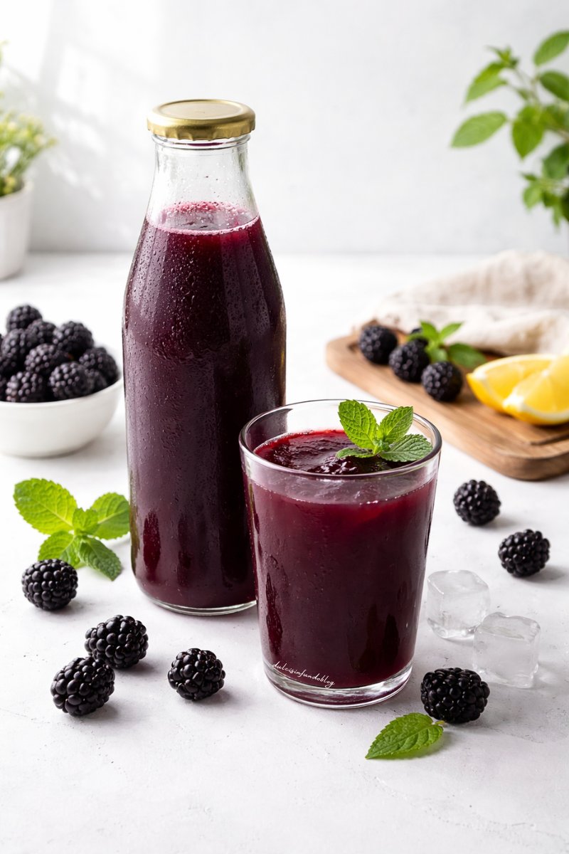 Succo di frutta alle more