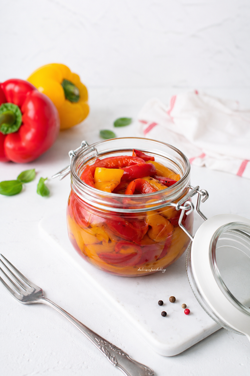 Conserva di peperoni in agrodolce
