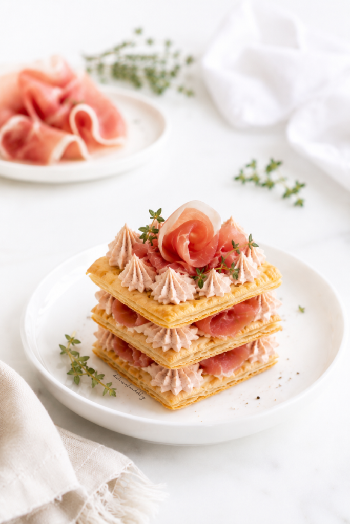 Millefoglie di prosciutto crudo