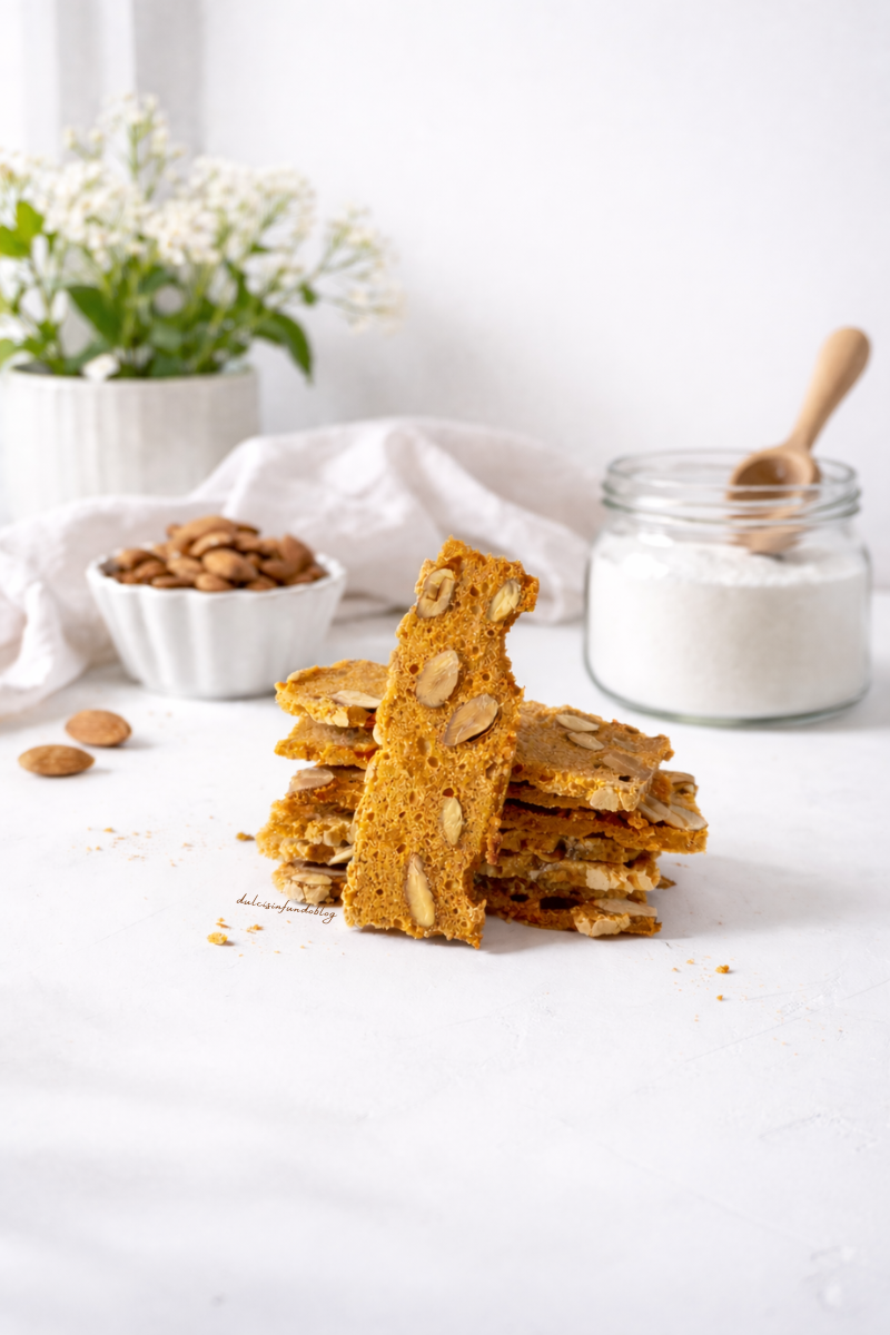 Sfogliette di albumi e mandorle