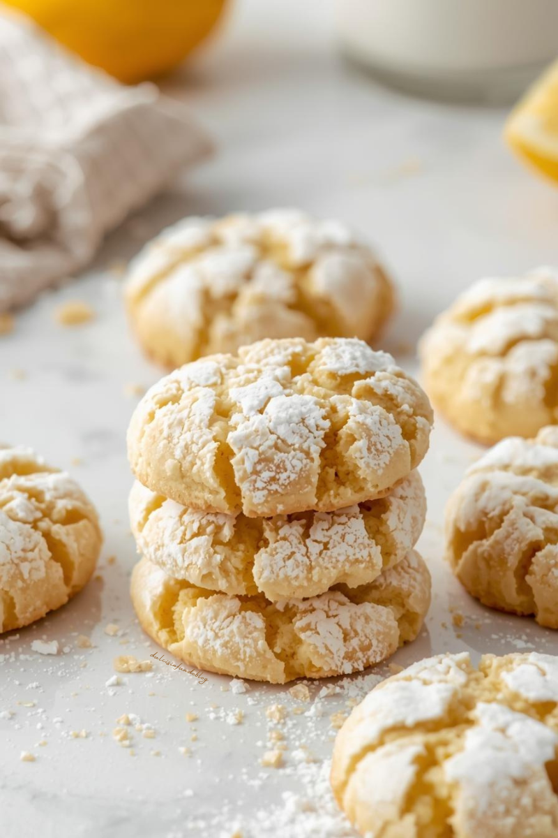 Crinkle cookies al limone