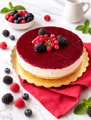 Cheesecake cioccolato bianco e frutti di bosco