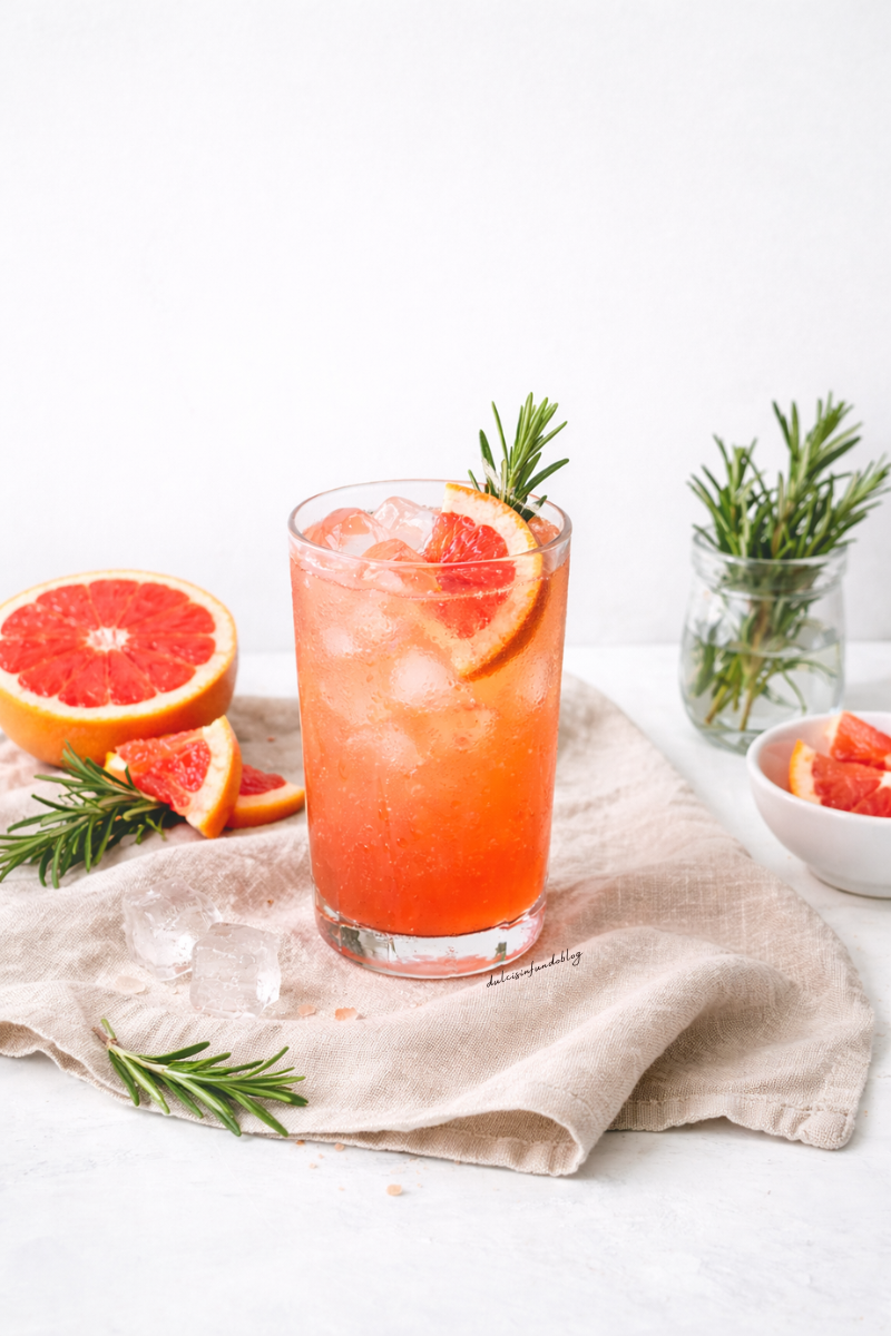 Cocktail al pompelmo rosso e rosmarino