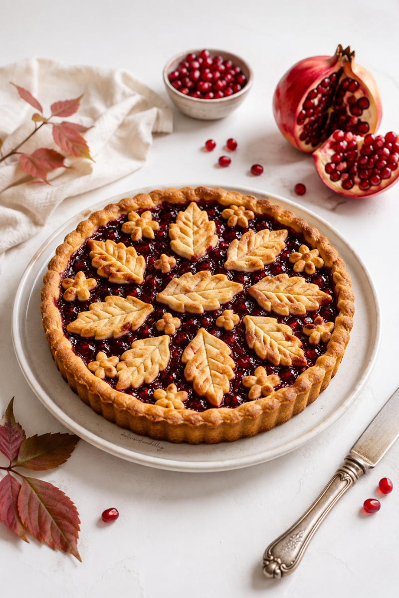 Crostata alla marmellata di melagrana