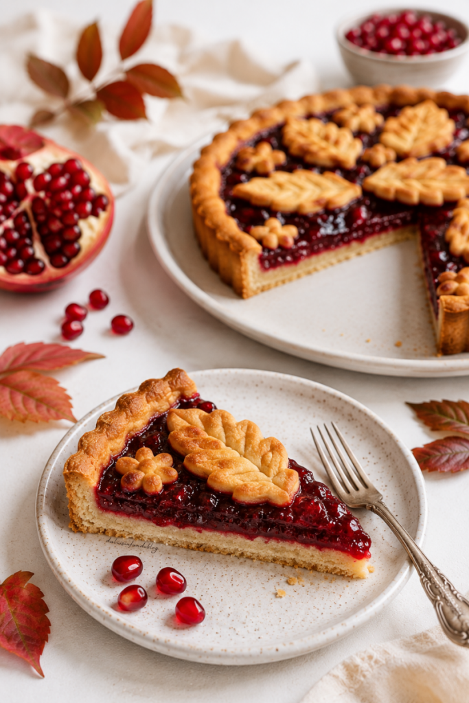 Crostata alla marmellata di melagrana