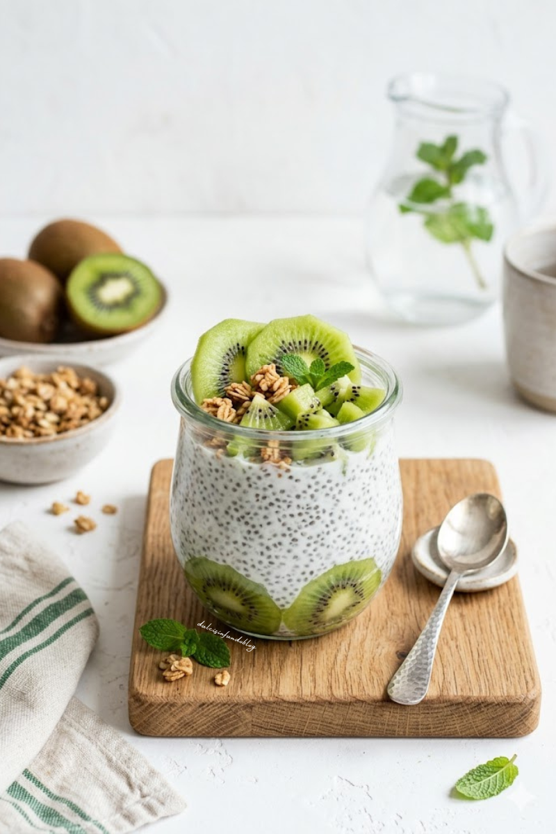 Chia pudding al kiwi