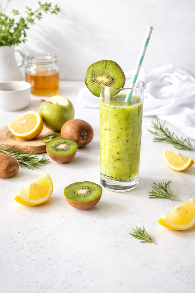 Smoothie mela, kiwi e limone