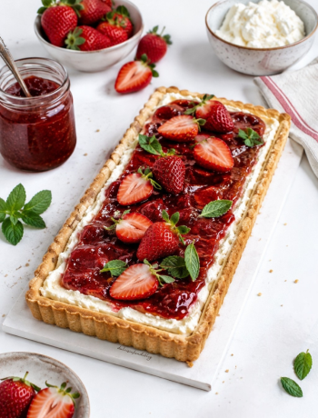 crostata di ricotta e fragole