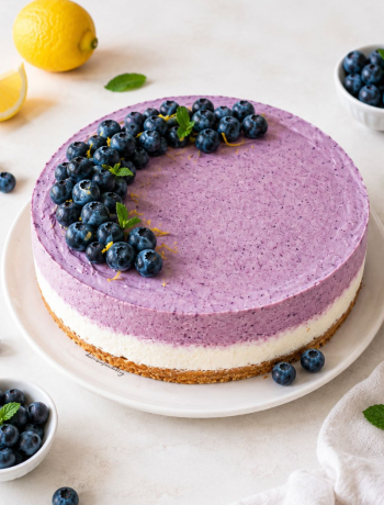 Cheesecake limone e mirtilli