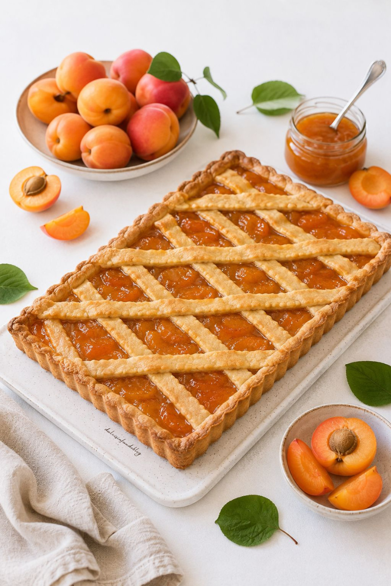 Crostata con albicocche fresche