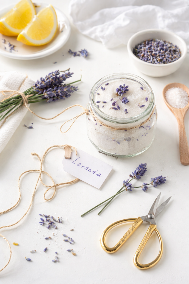 Zucchero aromatizzato alla lavanda