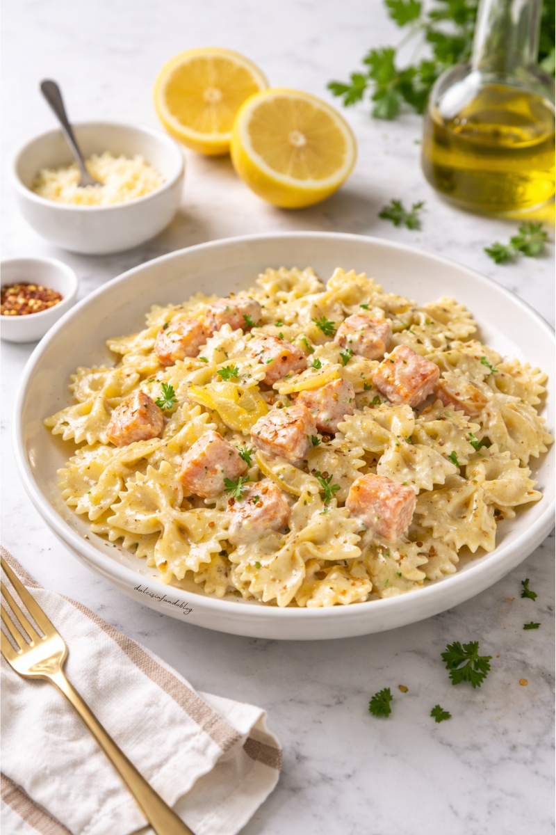Farfalle salmone e limone