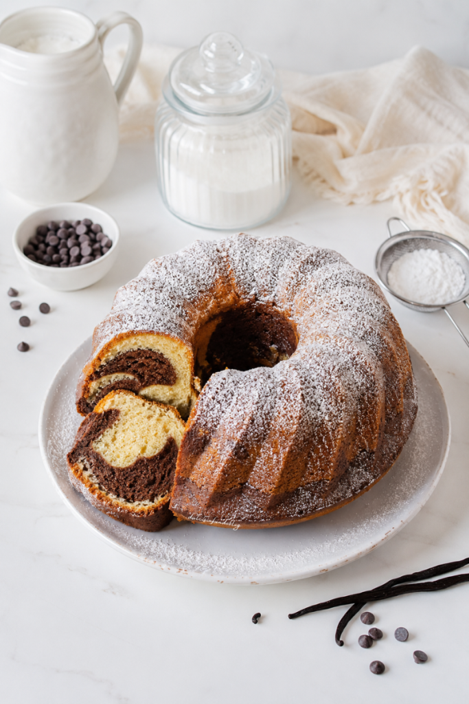 Ciambella vaniglia e cacao bicolore
