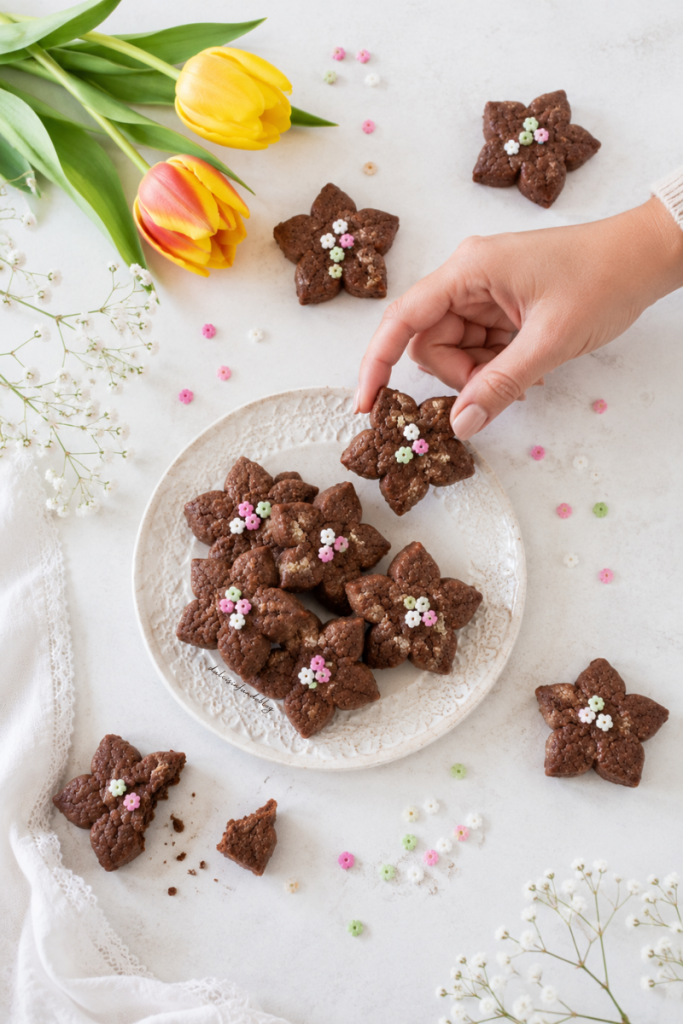 Biscotti con farina di riso e cioccolato