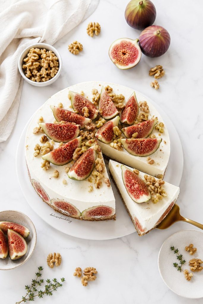 Cheesecake fichi e noci