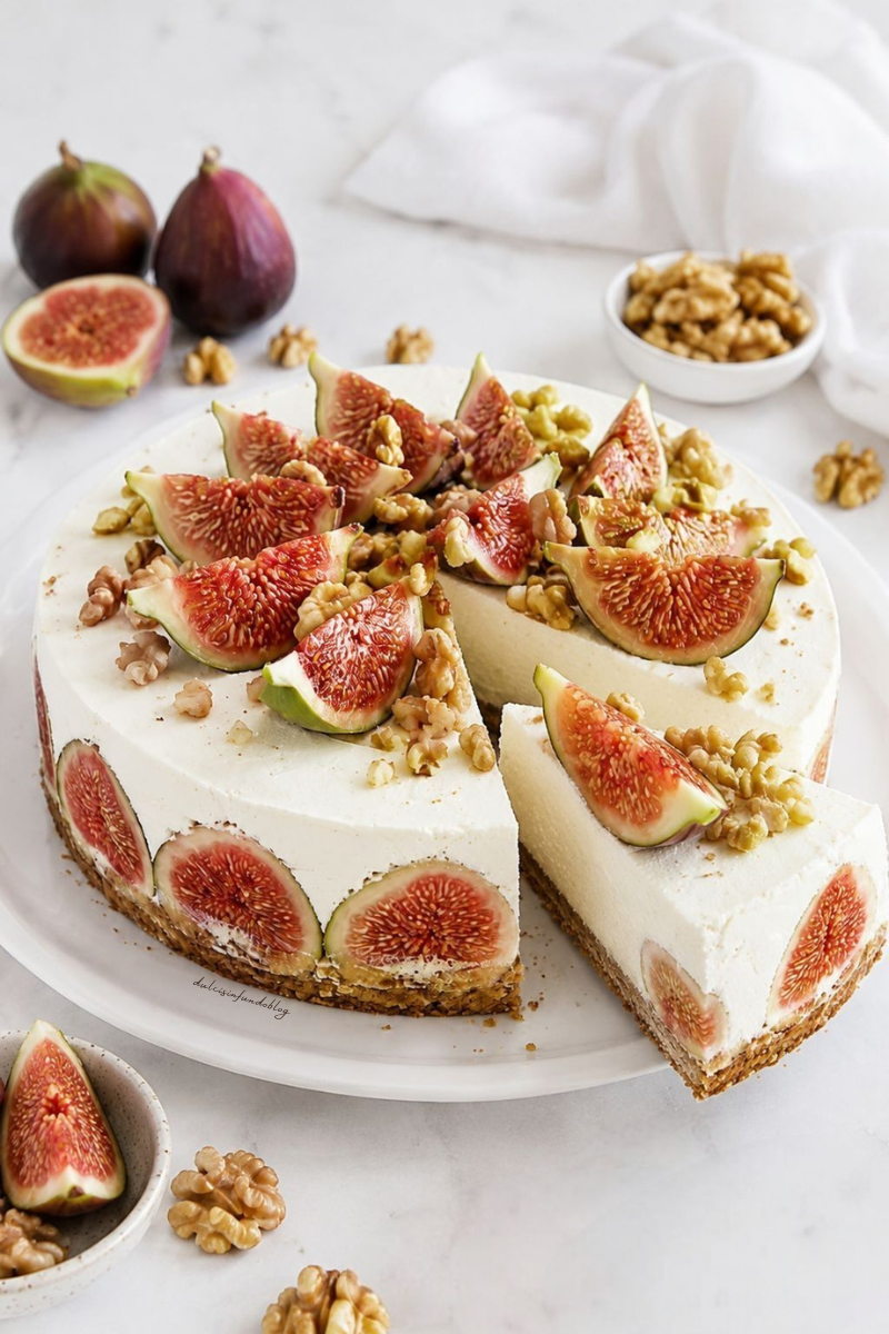 Cheesecake fichi e noci