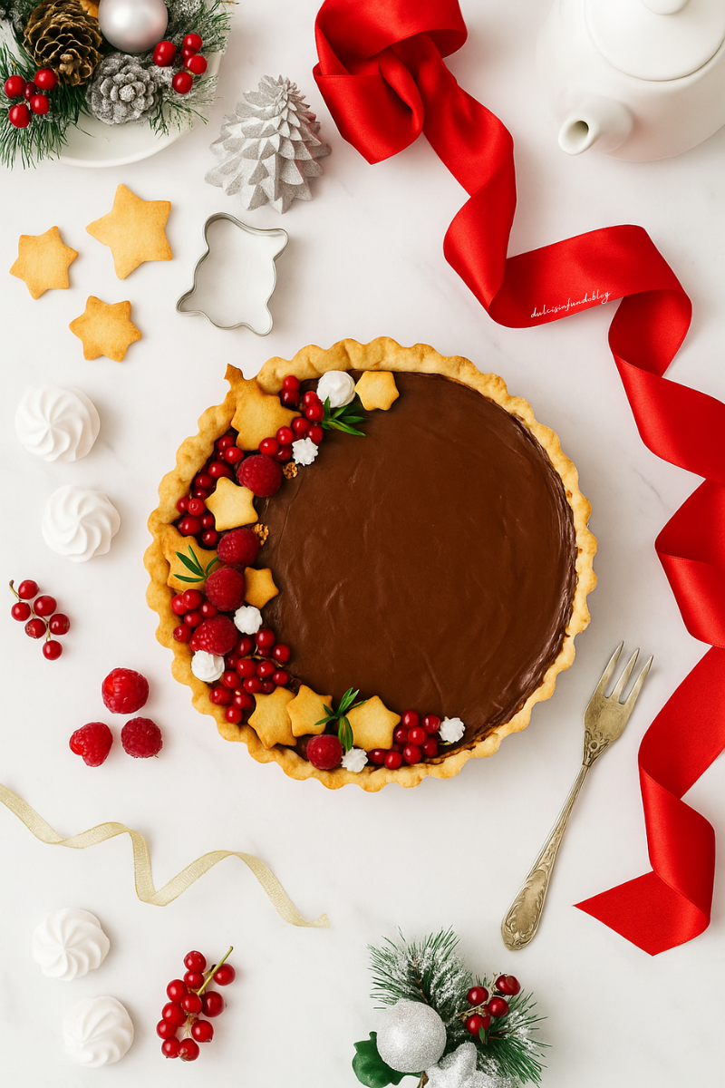 Crostata di Natale cioccolato e cannella