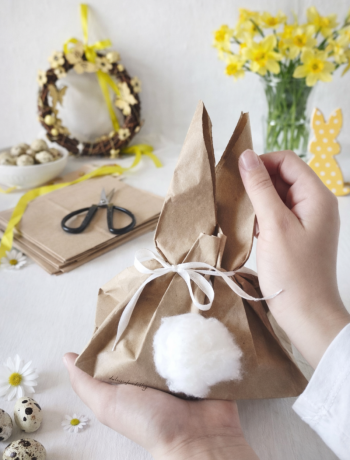 Sacchetto di carta coniglietto di Pasqua