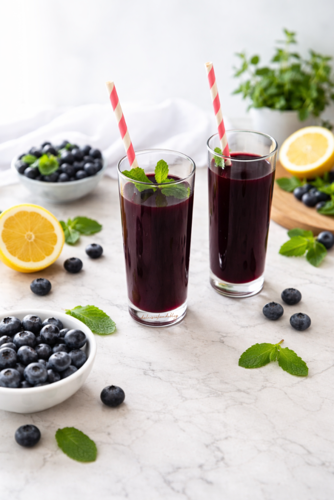 Succo di mirtilli fatto in casa