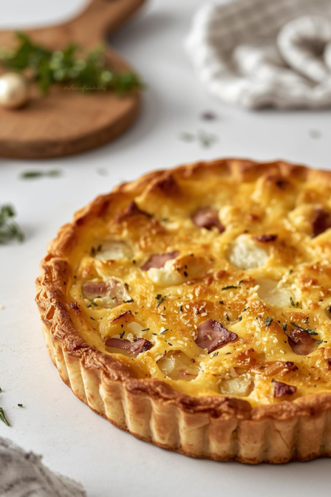 Torta salata con speck, zucca e patate