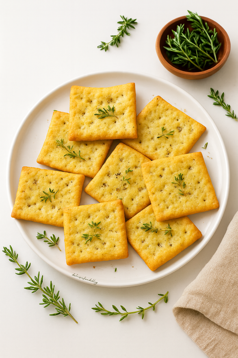 Crackers alle erbe fatti in casa