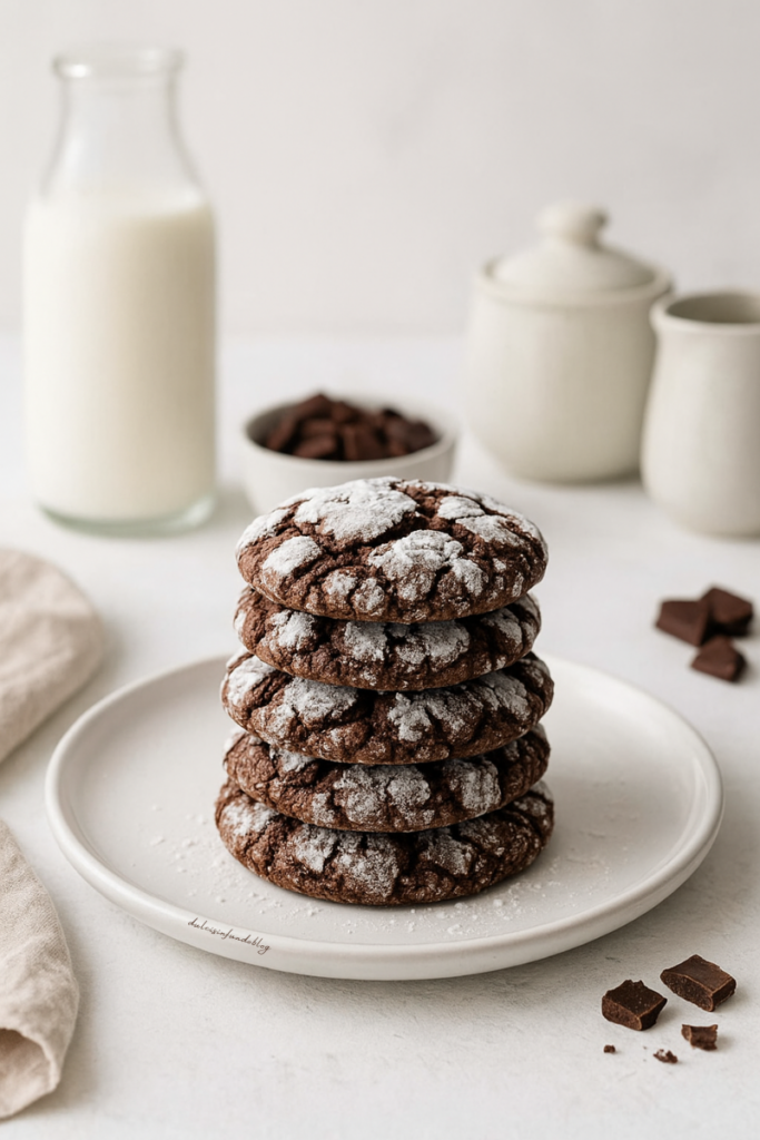 Crinkle cookies al cioccolato