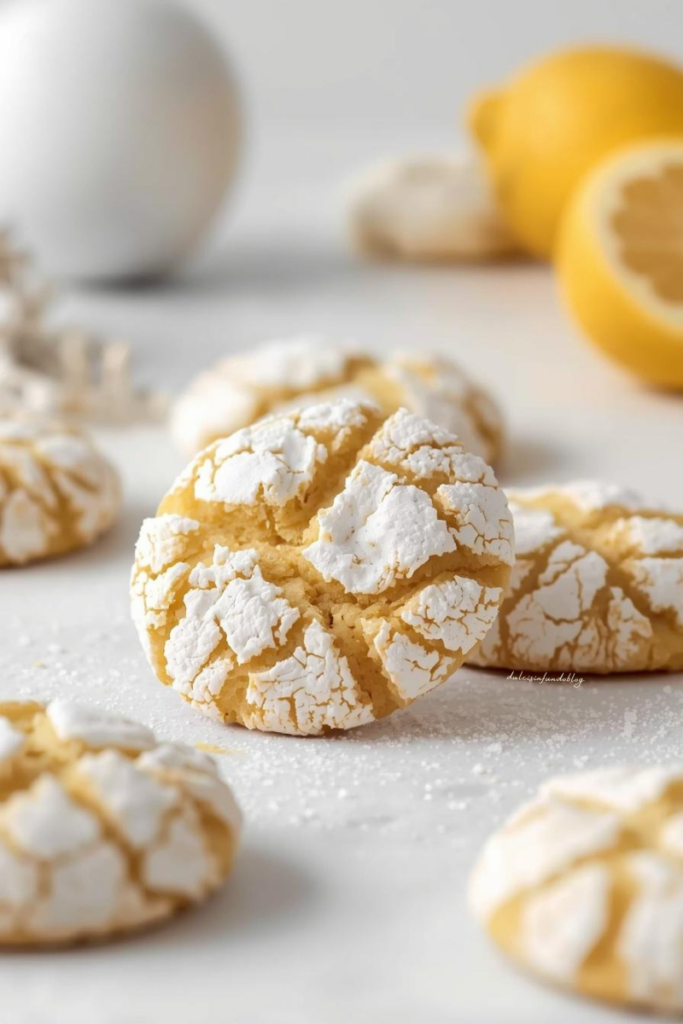 Crinkle cookies al limone
